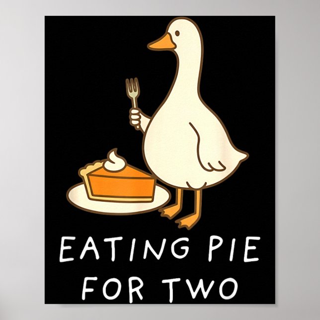 Funny Goose Thanksgiving Couples Pregnancy Announc Poster (Vorne)