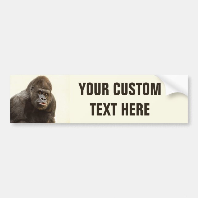 Funny Gorilla benutzerdefinierter Autoaufkleber (Vorne)