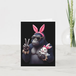 Funny Gorilla Bunny Cool Ostern, Niedlich & amp; E Karte
