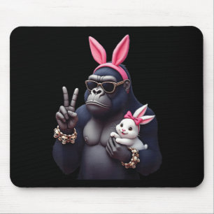 Funny Gorilla Bunny Cool Ostern, Niedlich & amp; E Mousepad
