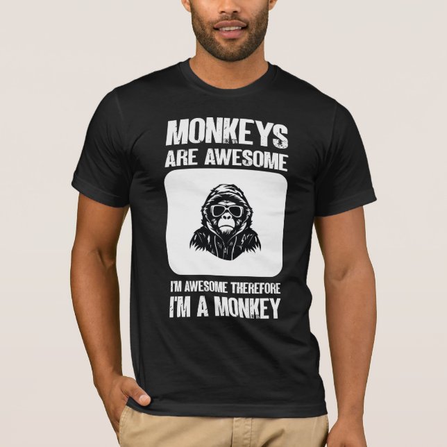  Funny Gorilla Hoodie Design for Animal Lovers  T-Shirt (Vorderseite)