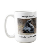 Funny Gorilla Tasse: Do Yoga....