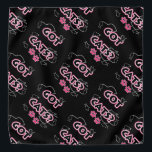 Funny Got Cats? In Rosa und Schwarz Kopftuch<br><div class="desc">Ein guter Weg,  um zu sagen,  dass du ein Katzenmensch bist! Erhältlich in blau und rosa mit Pfotendrucken,  Fische auf Angeln alle in schwarzen Akzenten. Ideal für den Katzenliebhaber in deinem Leben!</div>