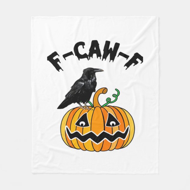 Funny Gothic Crow Humor F-Caw-F Essential Fleecedecke (Vorderseite)