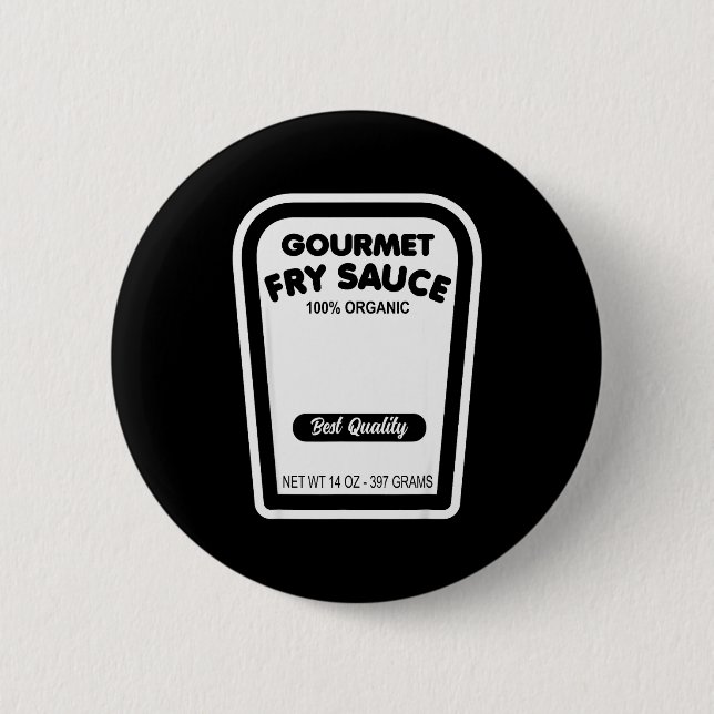 Funny Gourmet Fry Sauce Easy Halloween Group Costu Button (Vorderseite)
