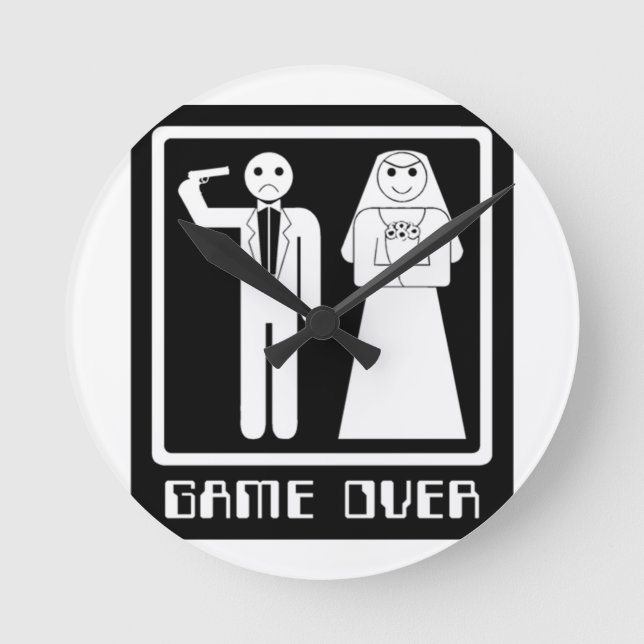 Funny GOver Runde Wanduhr (Vorderseite)
