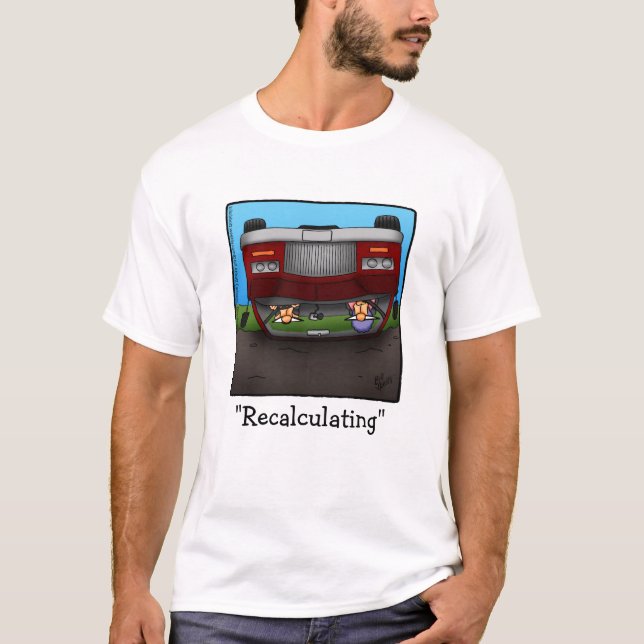 Funny GPS Travel Spaß Tee Shirt (Vorderseite)