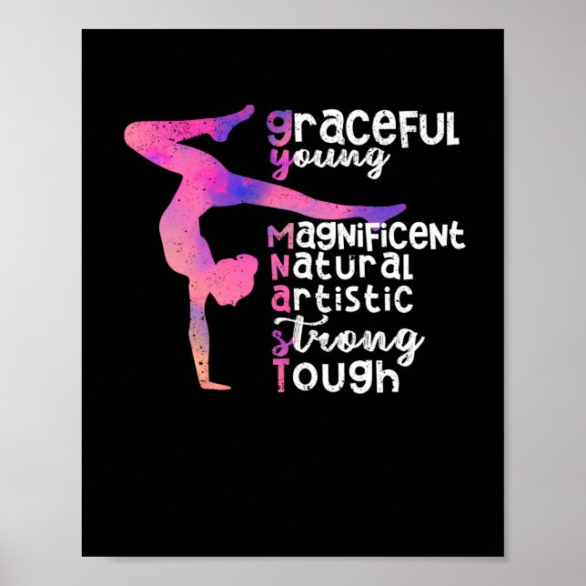 Funny graceful junger prächtiger natürlicher Gymna Poster (Vorne)