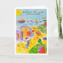 Funny Graduation Card, Size: Standard (5" x 7") Karte