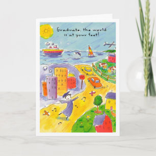 Funny Graduation Card, Size: Standard (5" x 7") Karte