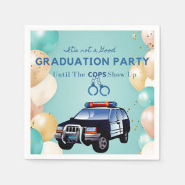 Funny Graduation Party bis die Polizisten auftauch Serviette