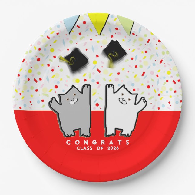 Funny Graduation Party Pappteller (Vorderseite)