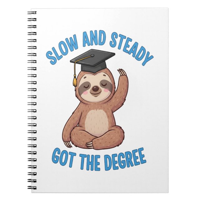 Funny Graduation Sloth Notizblock (Vorderseite)