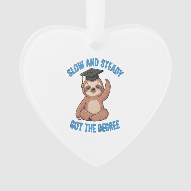 Funny Graduation Sloth Ornament (Vorderseite)