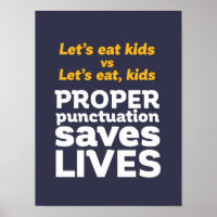 Funny Grammar Let's Eat Punctuation Rette Leben