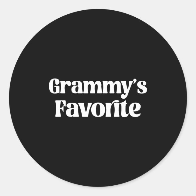 Funny Grammy’s Favorite Funny Grandparent Granhild Runder Aufkleber (Vorderseite)