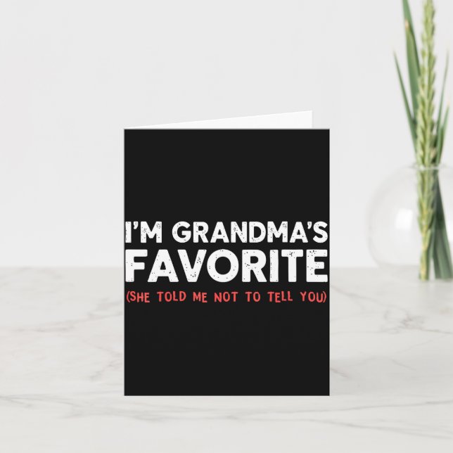 Funny Grandma’s Favorite Granhild I'm Grandma’s Fa Karte (Vorderseite)