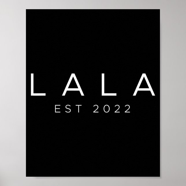 Funny Grandma Soon To Be Lala Est 2022 New Grandma Poster (Vorne)