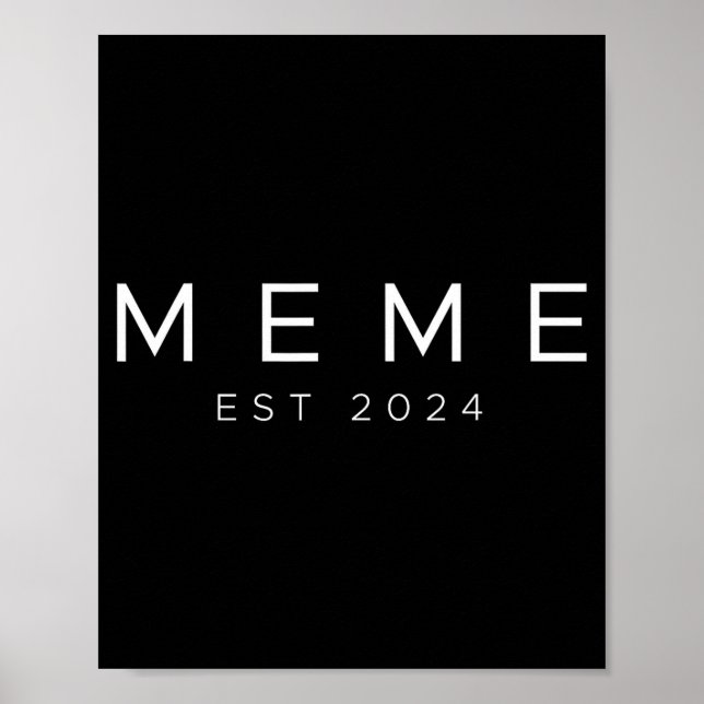 Funny Grandma Soon To Be Meme Est 2024 New Grandma Poster (Vorne)