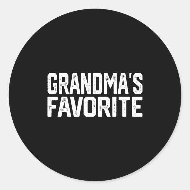 Funny Grandma's Favorite Grandparent Granhild  Runder Aufkleber (Vorderseite)
