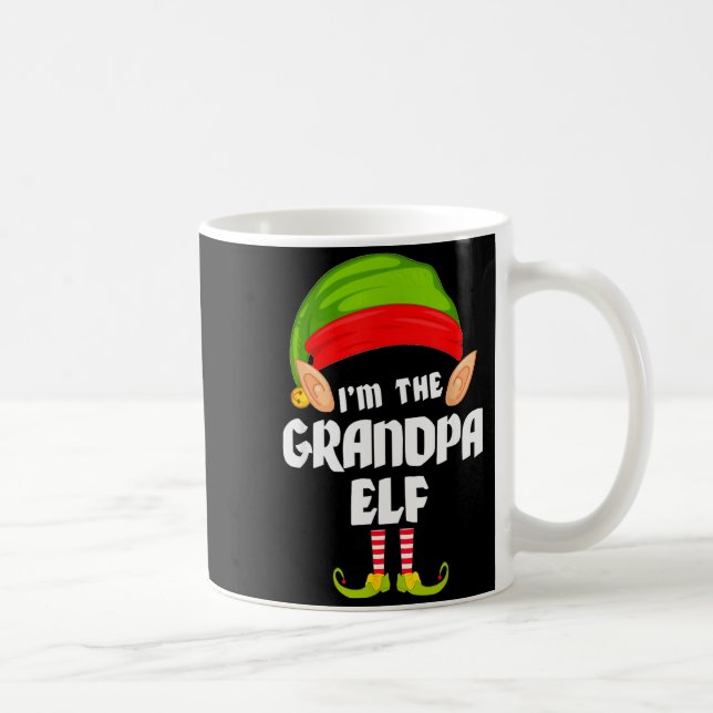 Funny Grandpa Elf Matching Family Group Pj Christm Kaffeetasse (Rechts)