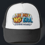 Funny Grandpa In My No Era Grandkids Excluded Truckerkappe<br><div class="desc">Give Grandpa a laugh with this high-energy, vintage comic book inspired design. Featuring a bold "In My 'No' Era" headline, this graphic is the ultimate tribute to the grandfather who has officially retired from everyone’s requests—unless they come from the grandkids, of course. The aesthetic is a vibrant nod to retro...</div>