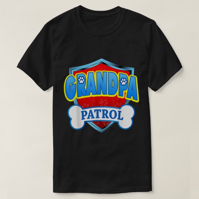 Funny GRANDPA Patrol - Hunde Mama, Vater für Männe T-Shirt (Design vorne)