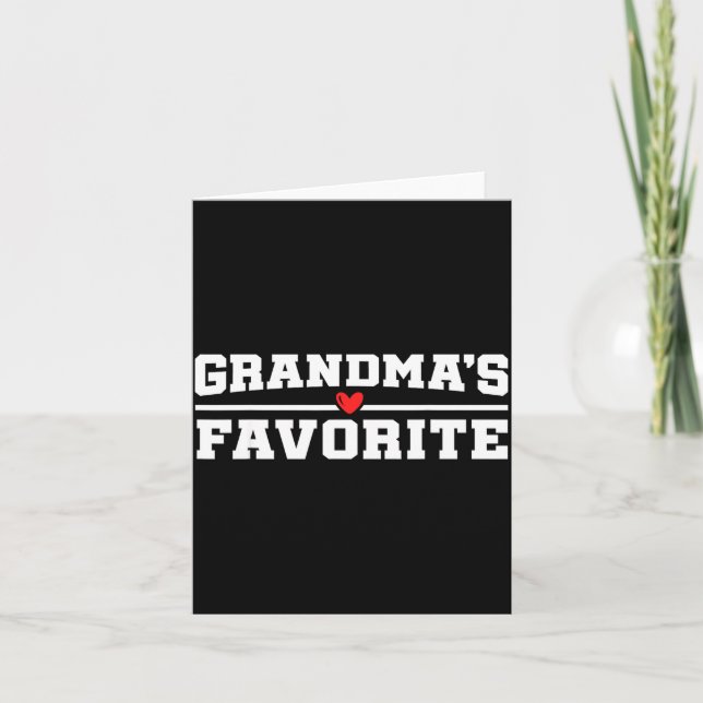Funny Grandparent Favorite Granhild  Karte (Vorderseite)