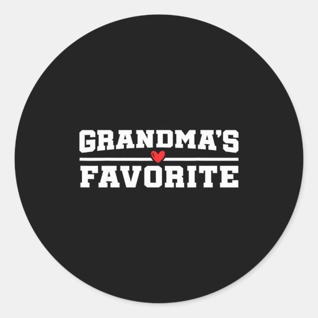 Funny Grandparent Favorite Granhild  Runder Aufkleber (Vorderseite)