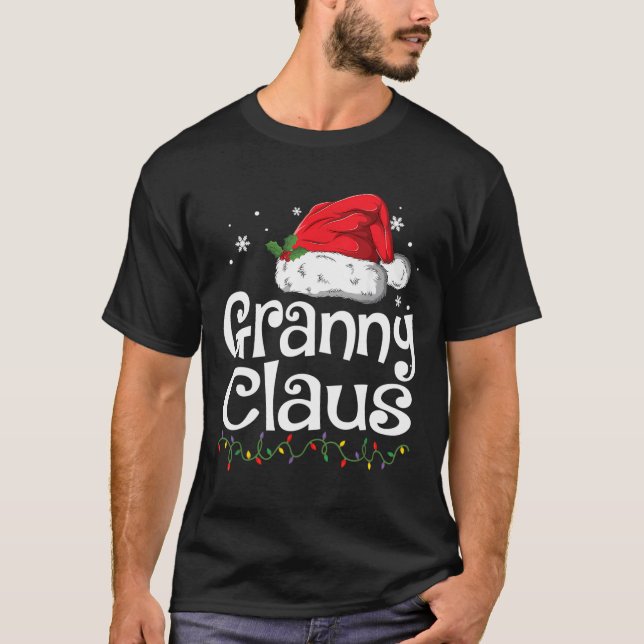 Funny Granny Claus T-shirt Pyjamas Père Noël (Devant)