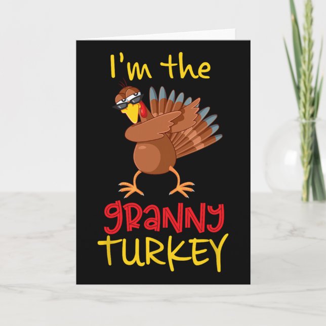 Funny Granny Türkei Matching Family Group Thanksgi Karte (Vorderseite)