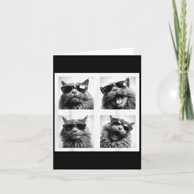Funny Graphic Cat Fotobooth Selfie Funny _1 Karte (Vorderseite)