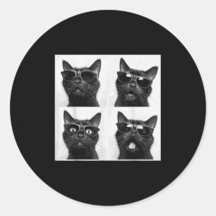 Funny Graphic Cat Fotobooth Selfie Funny _2 Runder Aufkleber