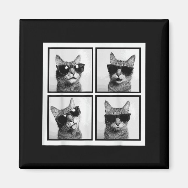 Funny Graphic Cat Fotobooth Selfie Funny _3 Magnet (Vorne)