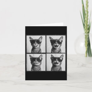 Funny Graphic Cat Fotobooth Selfie Funny Karte