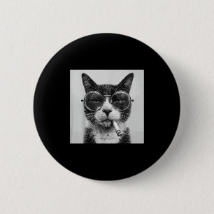 Funny Graphic Cat Smoking Erwachsene Funny _1 Button
