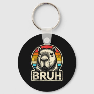 Funny Graphic Meme Capybara Bruh für Jungs Mädchen Schlüsselanhänger