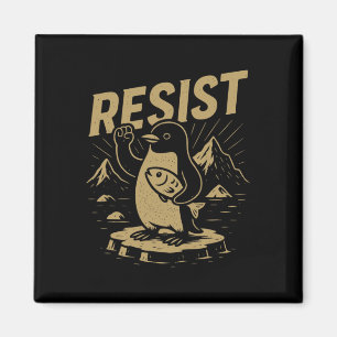 Funny Graphic Penguins Resist Penguin gegen Tari Magnet