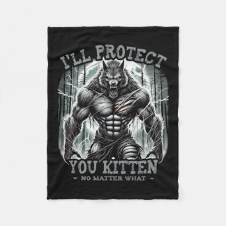 Funny Graphic T-Shirt Ich werde dich schützen Kitt Fleecedecke