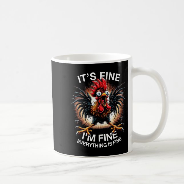 Funny Graphic T-Shirt seine Fine Im Fine Weird Cra Kaffeetasse (Rechts)
