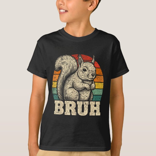Funny Graphic Tees Squirrel Bruh For Boys Girls Me (Vorderseite)