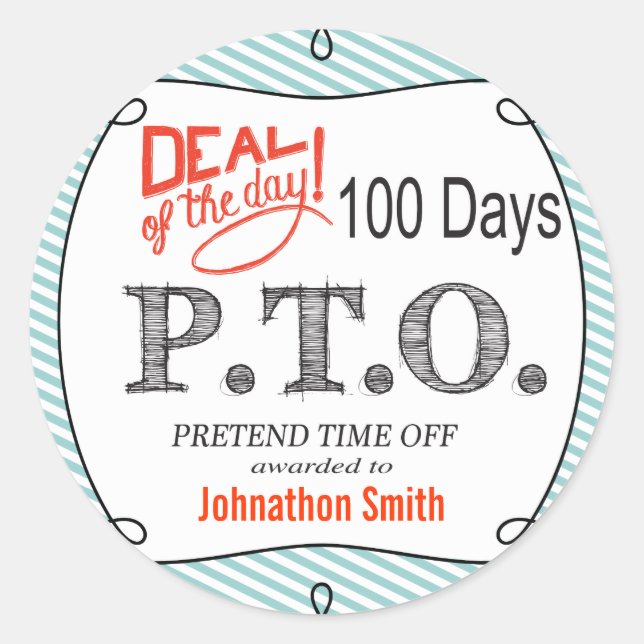 Funny gratuliert dazu, so zu tun, als wäre die Zei Runder Aufkleber (Vorderseite)