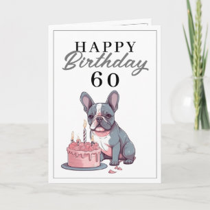 Funny Grau und White Bulldog Husband Geburtstag Karte