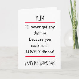 Funny Great Cook Cheeky Verse Happy Mütter Day Karte