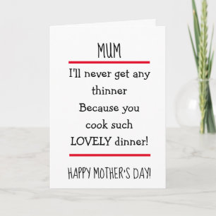 Funny Great Cook Cheeky Verse Happy Mütter Day Karte
