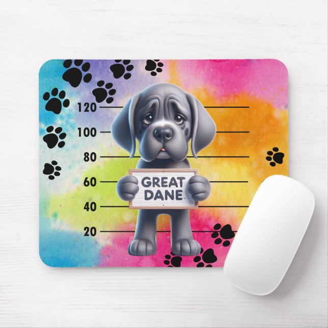 Funny Great Dane Dog Mousepad (Mit Mouse)