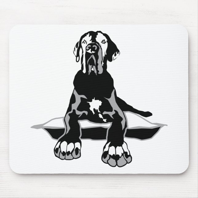 Funny Great Dane Ilios Mousepad (Vorne)
