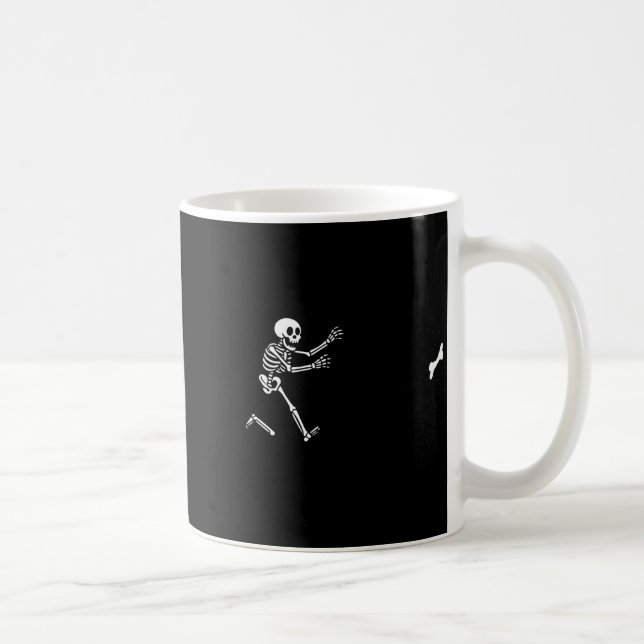 Funny Great Dane Running Skeleton Halloween  Kaffeetasse (Rechts)