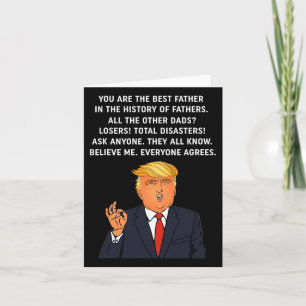 Funny Great Vater Donald Trump Fathers Day T-Shirt Karte
