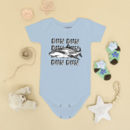 Funny Great White Shark Attack Art Baby Strampler